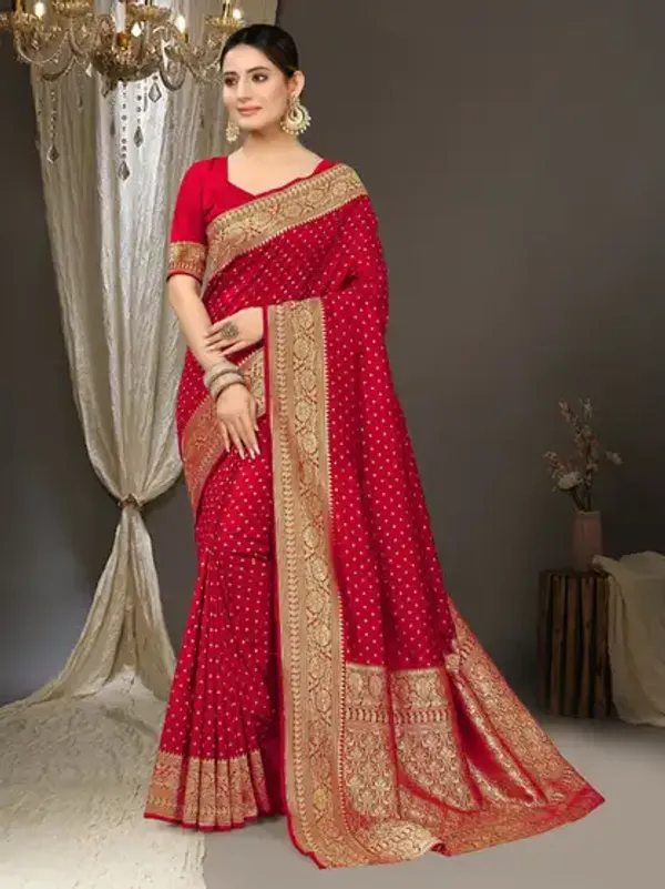 Outstanding_Soft_Banarasi_Silk_Saree_With_Angelic_Blouse_Piece