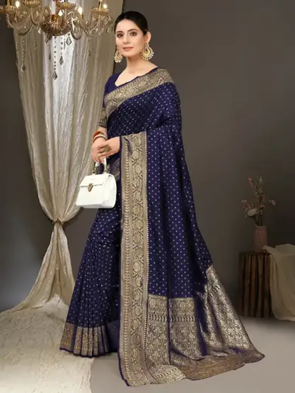 Outstanding_Soft_Banarasi_Silk_Saree_With_Angelic_Blouse_Piece