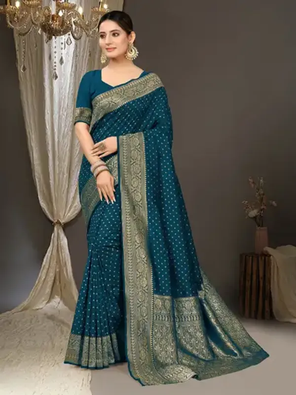 Outstanding_Soft_Banarasi_Silk_Saree_With_Angelic_Blouse_Piece