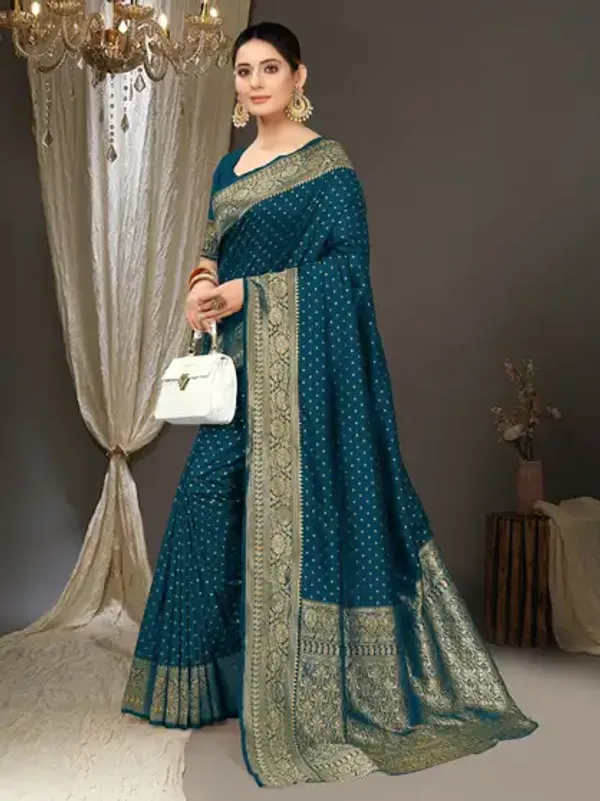 Outstanding_Soft_Banarasi_Silk_Saree_With_Angelic_Blouse_Piece