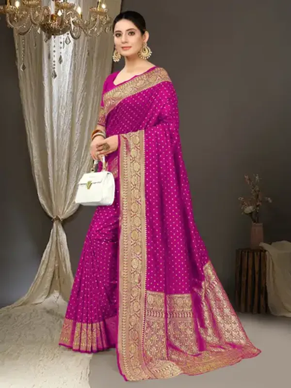 Outstanding_Soft_Banarasi_Silk_Saree_With_Angelic_Blouse_Piece