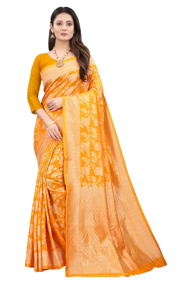 Palimpsest_Yellow_Soft_Silk_Saree_With_Epiphany_Blouse_Piece