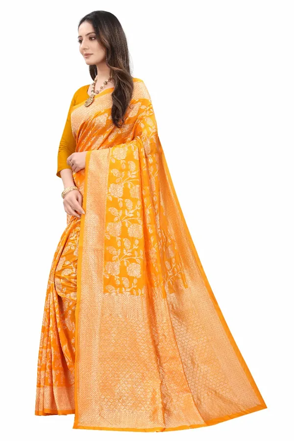 Palimpsest_Yellow_Soft_Silk_Saree_With_Epiphany_Blouse_Piece