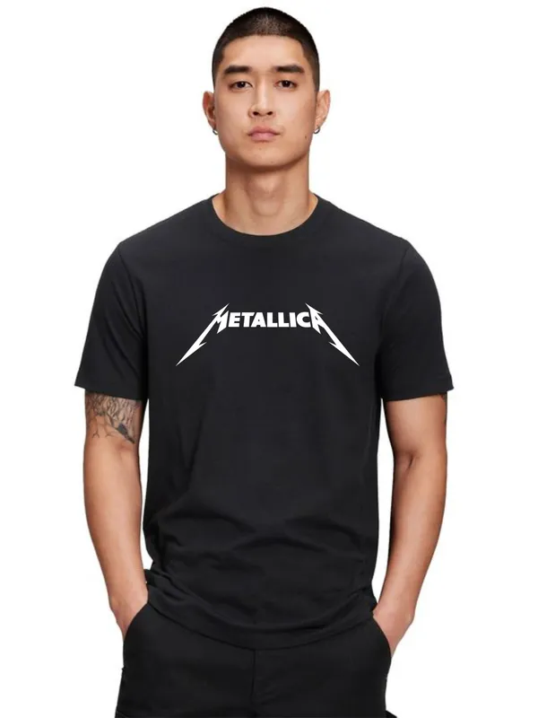 Unisex_Cotton_Black_Metallica_Printed_T_Shirt
