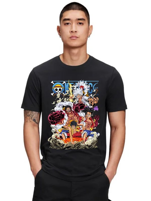 Unisex_Cotton_Black_One_Piece_T_Shirt