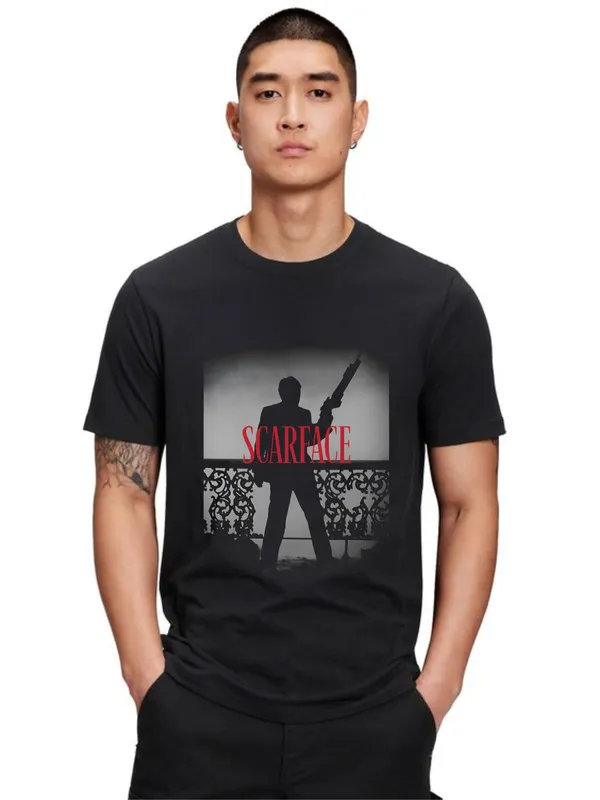 Unisex_Cotton_Black_SCARFACE_T_Shirt