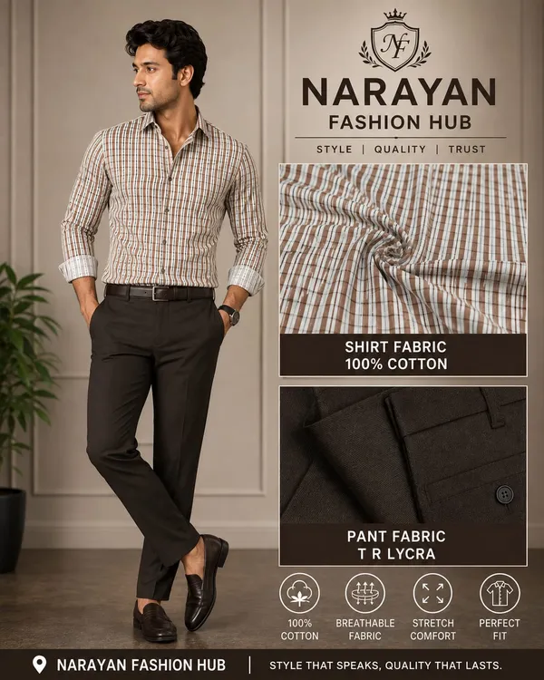 VIMAL_CHECK_SHIRT_AND_TROUSER