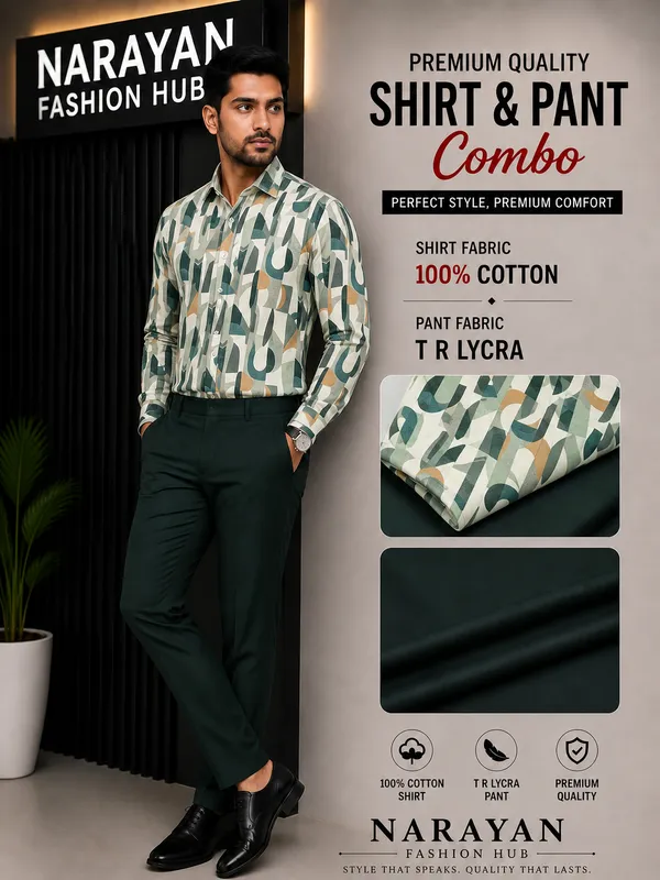 100%_Premium_Cotton_Printed_Shirt_and_Lycra_Trouser__Combo