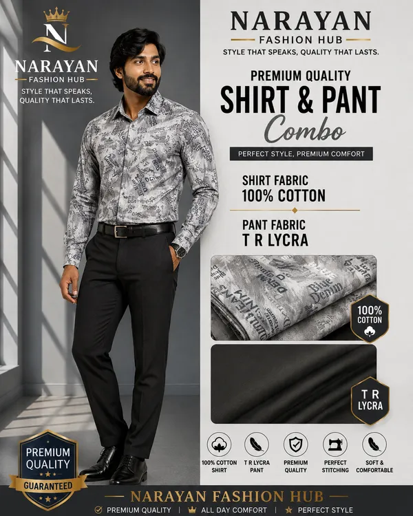 Popcorn_Print_Premium_Cotton_Fabric_(Grey_with_nevy_Blue)