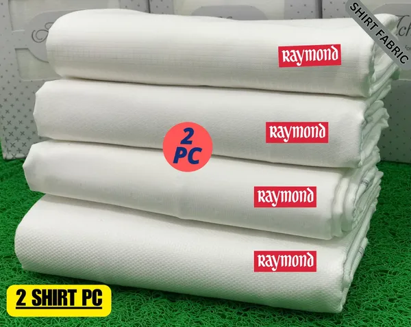 Raymond_Men's_Cotton_Self_Design_Unstitched_1.60_m_Shirt_Fabric_(White,_Free_Size)(Pack_of_2_Pc)