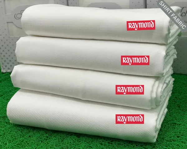Raymond_Men's_Cotton_Self_Design_Unstitched_1.60_m_Shirt_Fabric_(White,_Free_Size)(Pack_of_4_Pc)