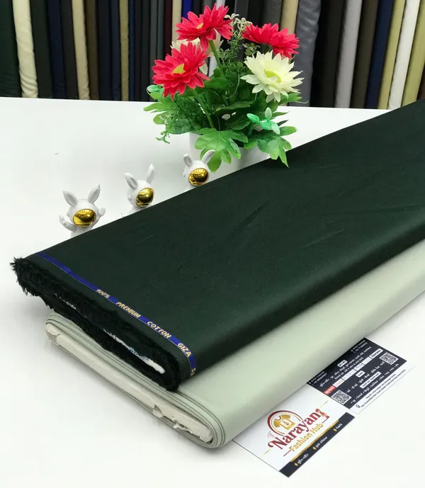 Green_Giza_Cotton_Plain_Shirt_With_Tr_Lycra_Pent