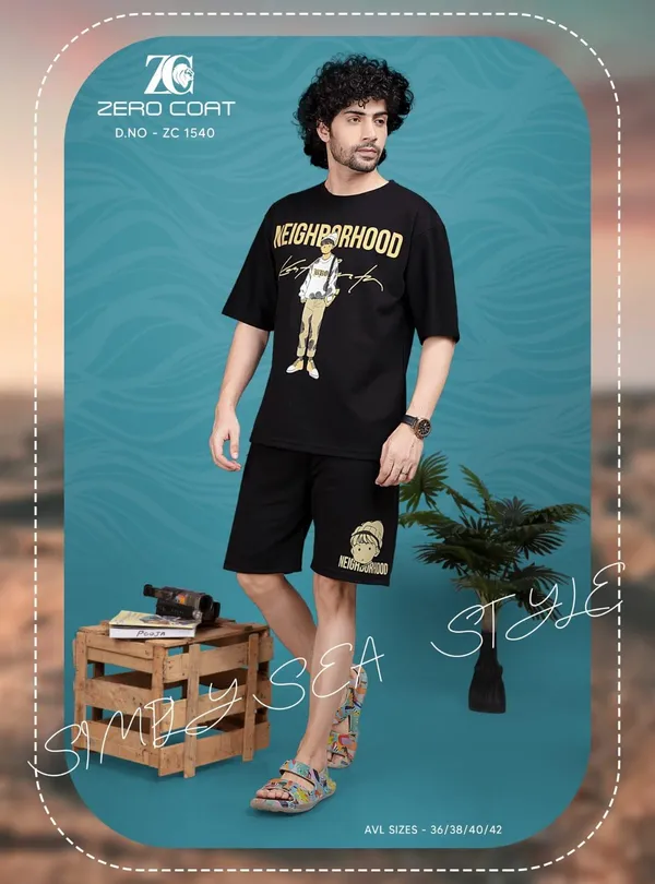 Men's_Casual_Style_Cotton_Blend_Solid_Co-Ord_Sets