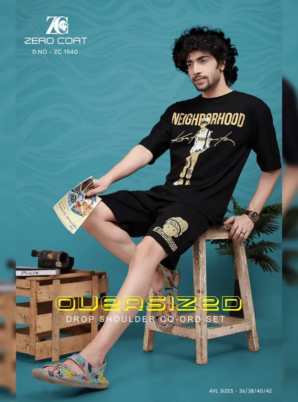 Men's_Casual_Style_Cotton_Blend_Solid_Co-Ord_Sets