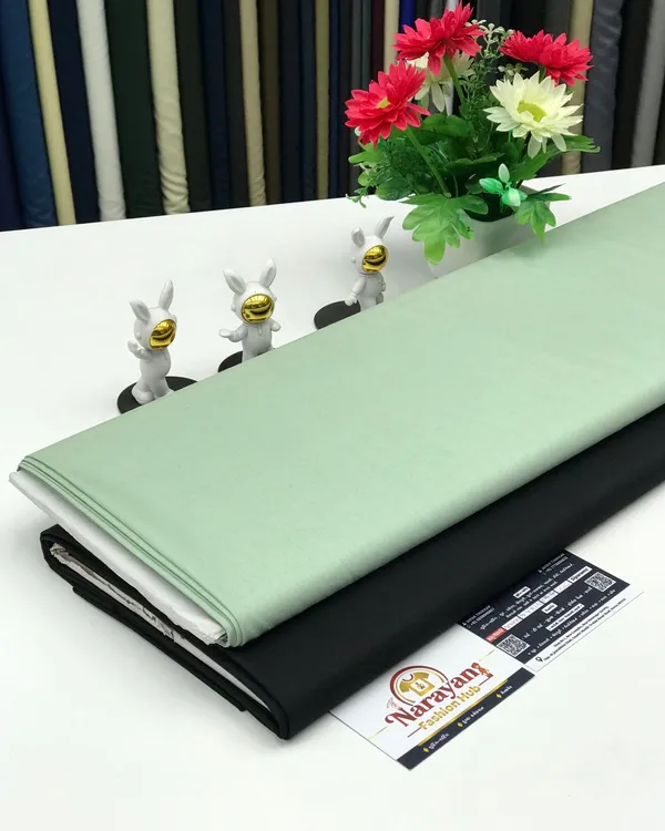 Light_Green__Giza_Cotton_Plain_Shirt_With_Tr_Lycra_Pent