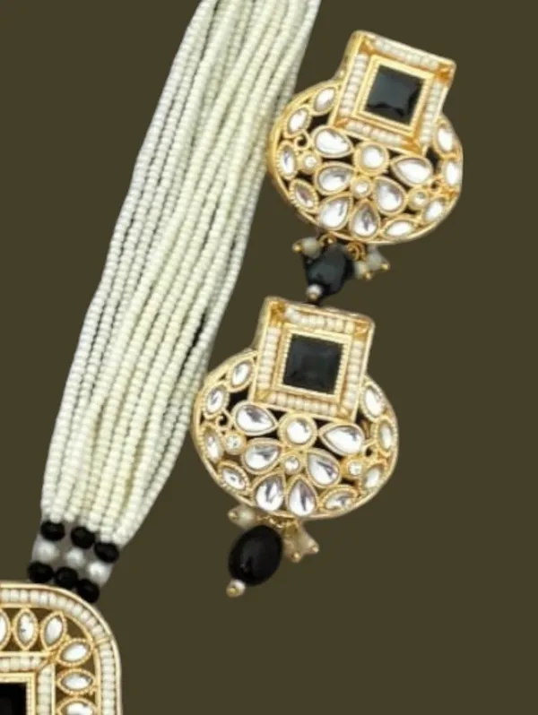 Trendy_Pearl_Black_Long_Necklace_Set