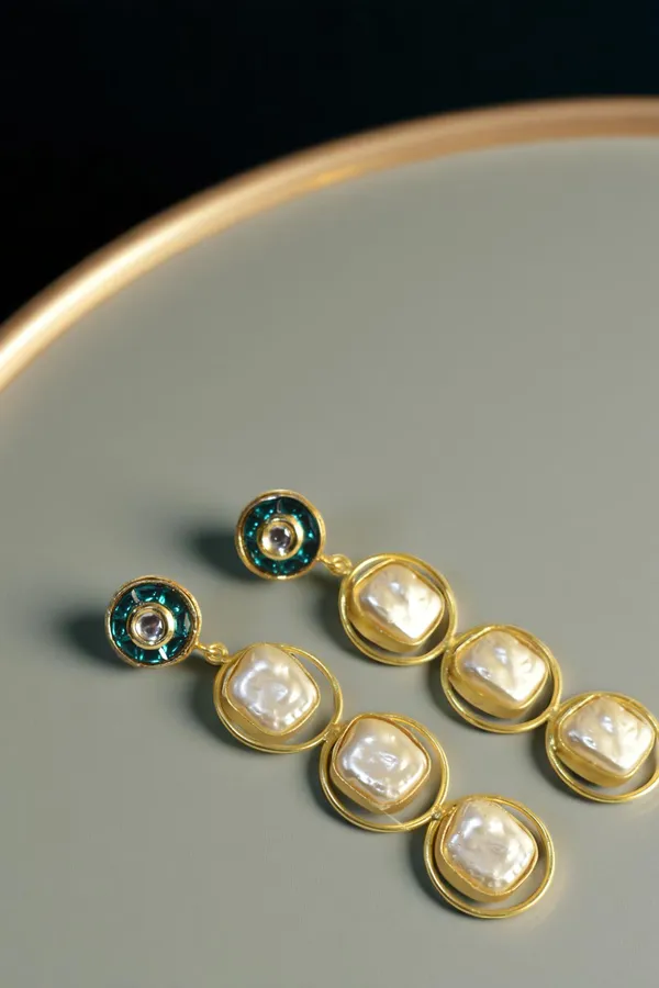 Designer_Long_Pearl_Earring_Set