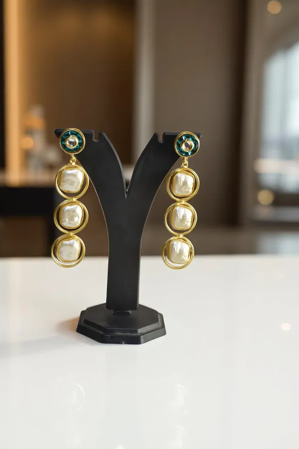 Designer_Long_Pearl_Earring_Set