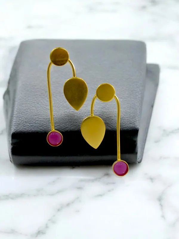 Latest_Stone_Based_Gold_Plated_Earring