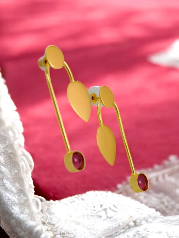 Latest_Stone_Based_Gold_Plated_Earring