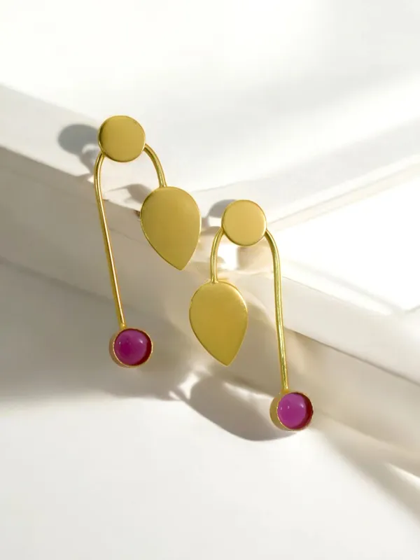 Latest_Stone_Based_Gold_Plated_Earring