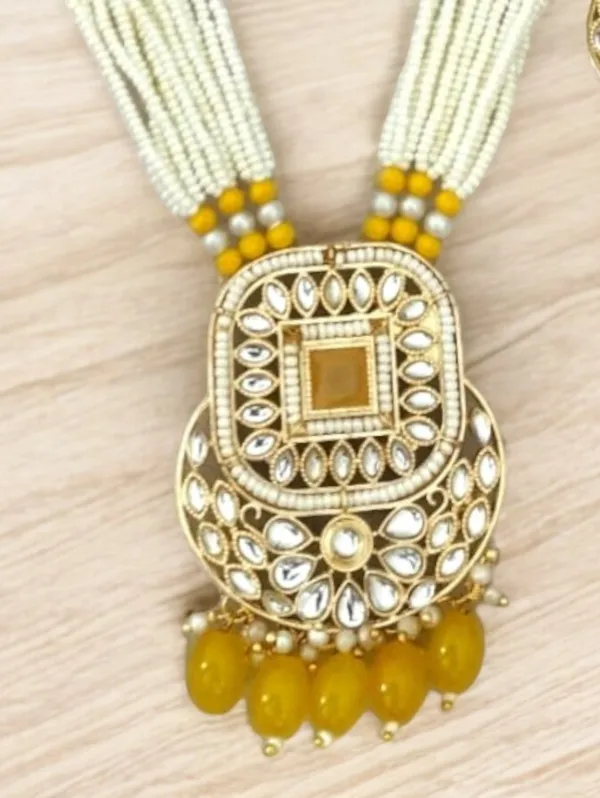 Trendy_Pearl_Yellow_Long_Necklace_Set