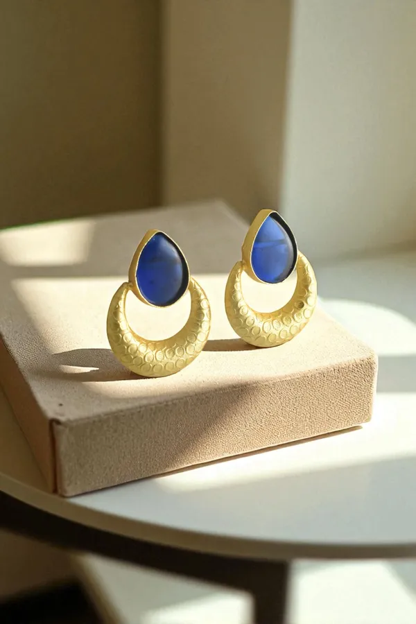 Premium_Blue_Stone_Based_Earring
