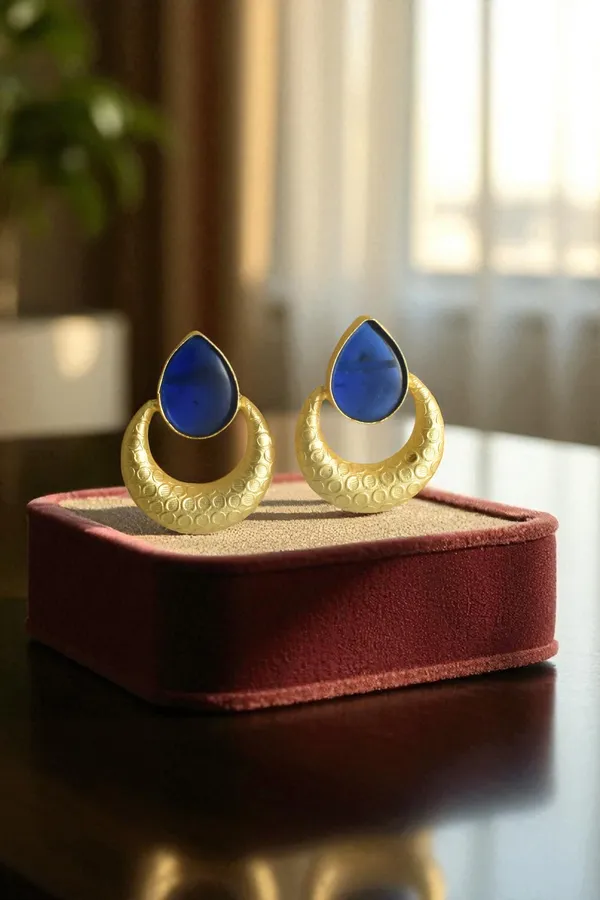 Premium_Blue_Stone_Based_Earring