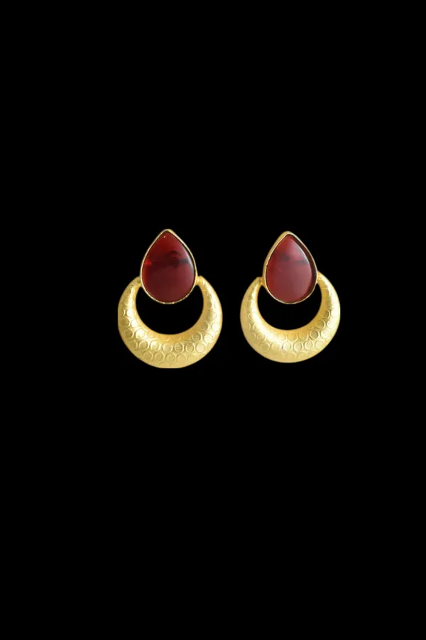 Premium_Maroon_Stone_Based_Earring