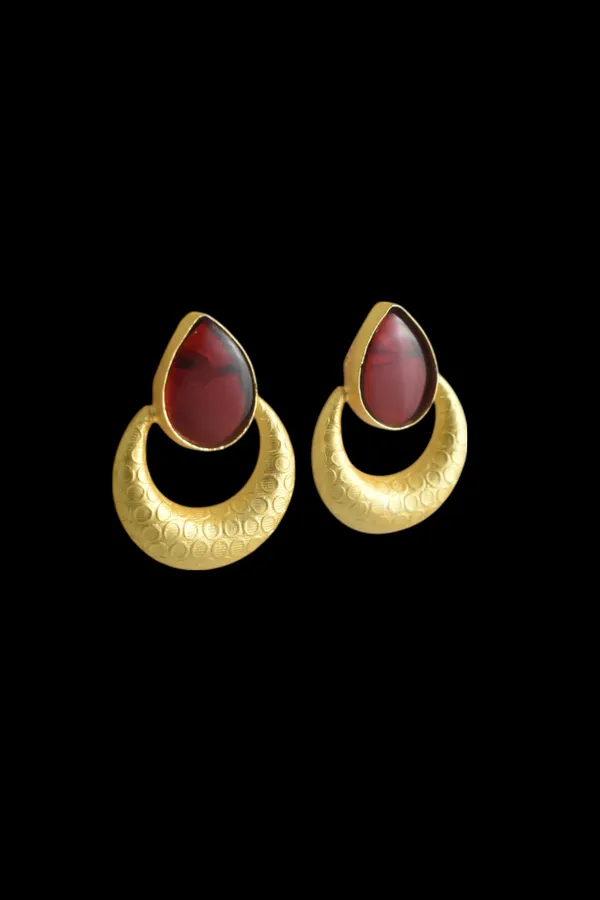 Premium_Maroon_Stone_Based_Earring