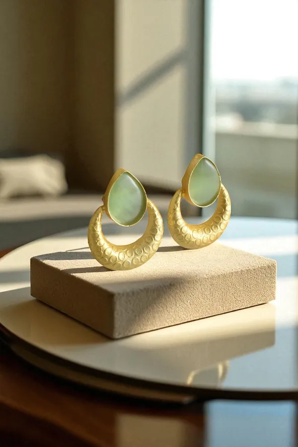 Premium_Mint_Green_Stone_Based_Earring