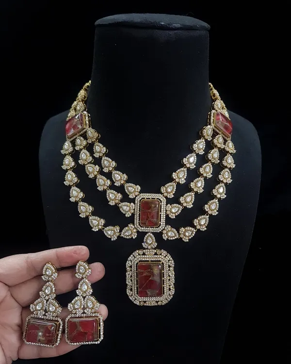 Premium_Quality_Maroon_Stone_AD_Kundan_Necklace_Set_with_Earring