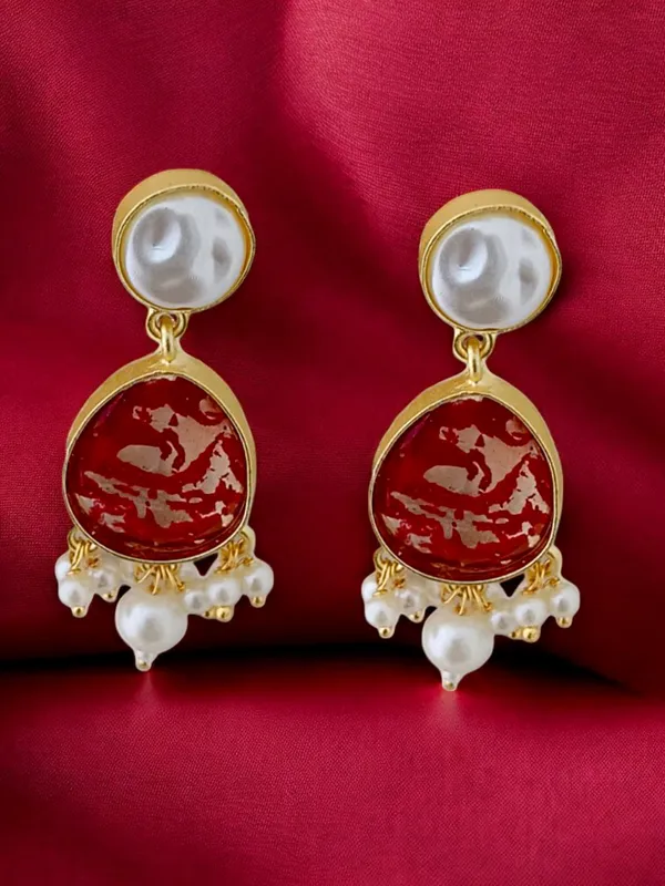 Premium_Red_Stone_Based_Earring_Set