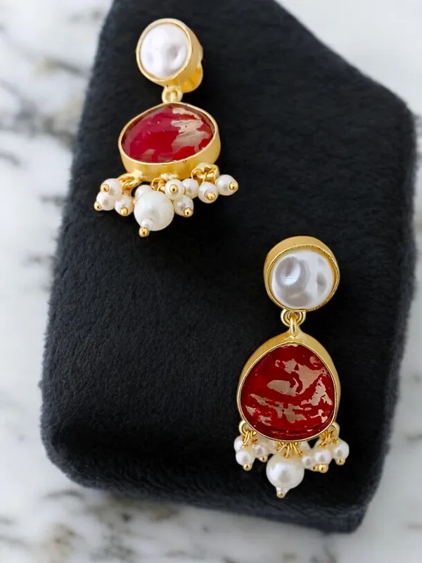 Premium_Red_Stone_Based_Earring_Set