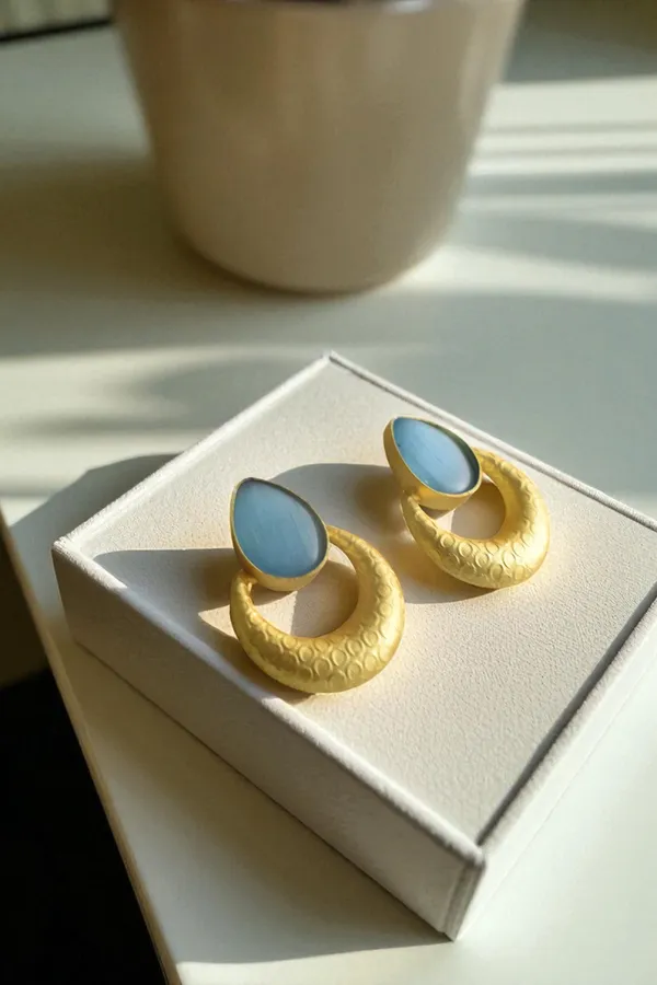 Premium_Teal_Sky_Stone_Based_Earring
