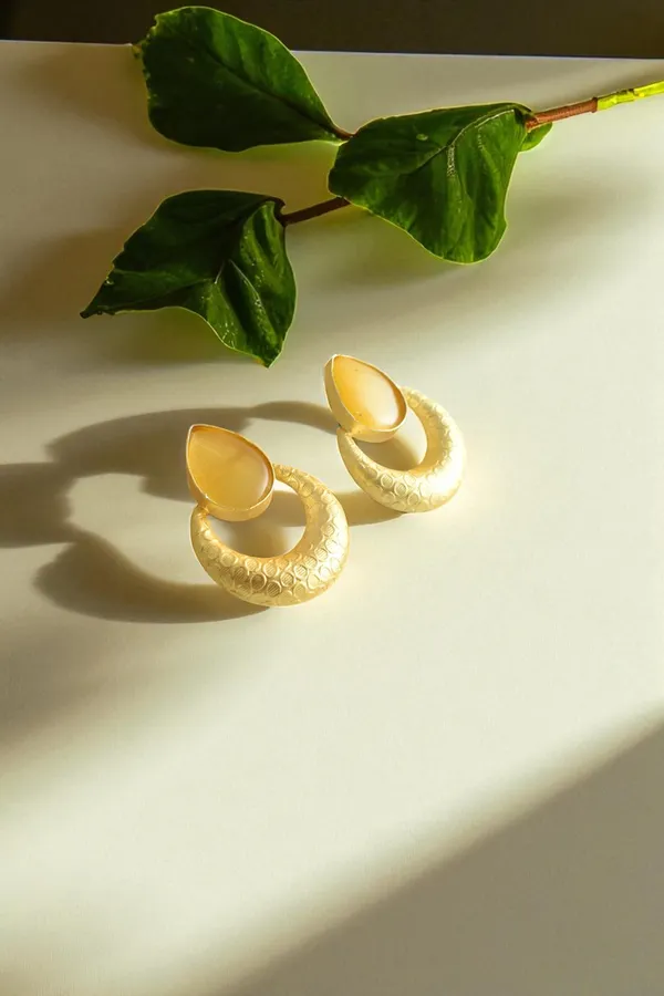 Premium_Yellow_Stone_Based_Earring