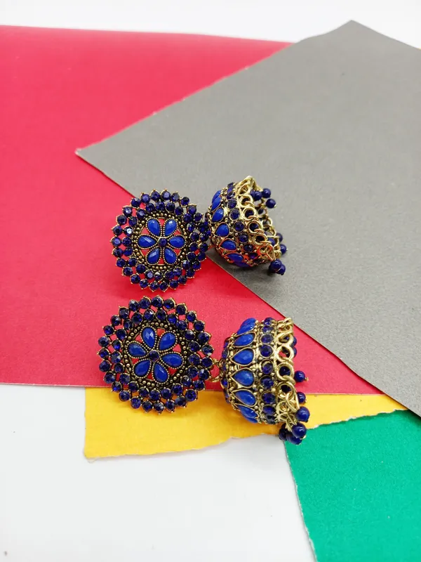 Stylish_Blue_Jhumki_For_Girls_And_Women