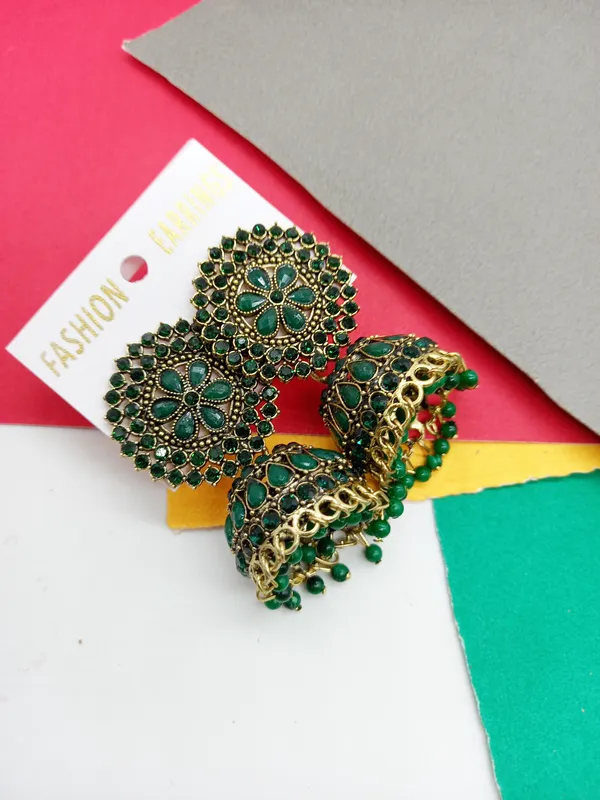 Stylish_Green_Jhumki_For_Girls_And_Women