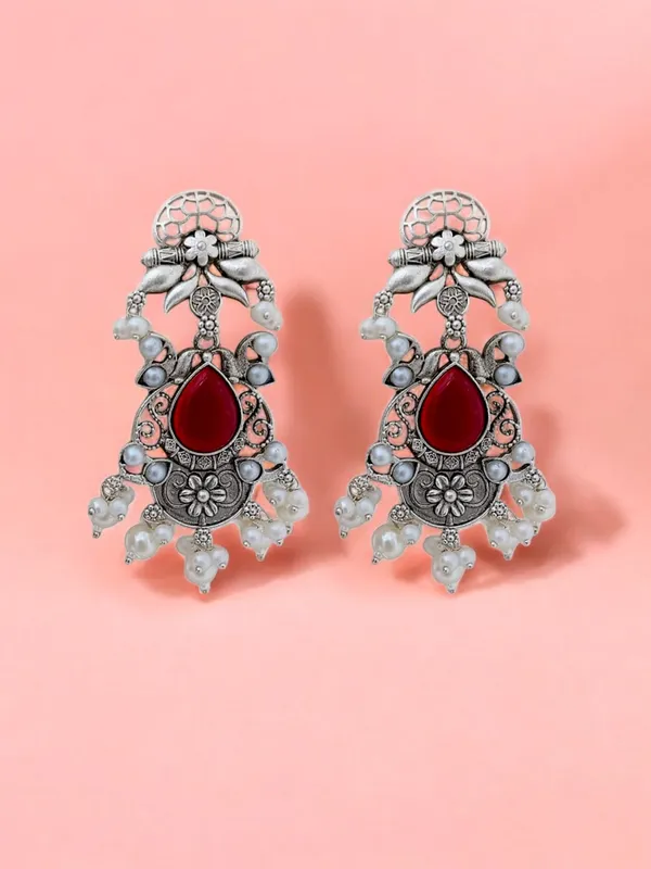 Trendy_Beautiful_Brass_Stone_Earring