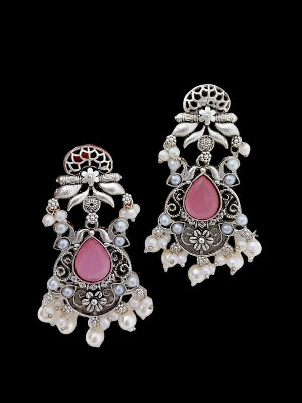 Trendy_Beautiful_Brass_Stone_Earring