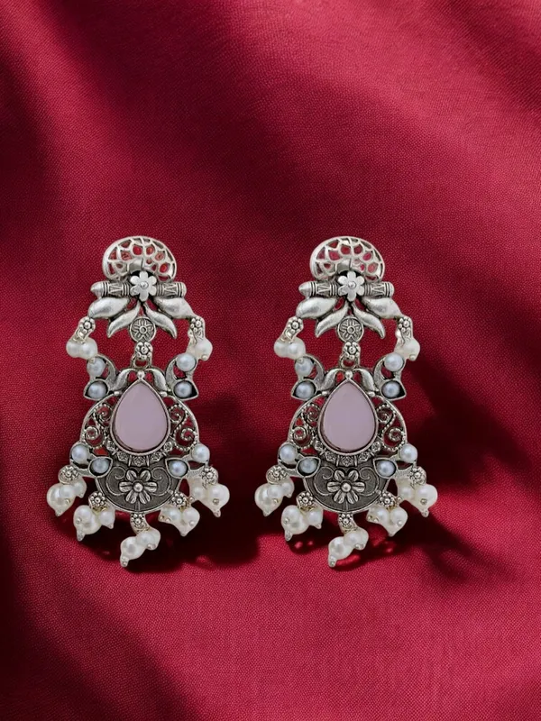 Trendy_Beautiful_Brass_Stone_Earring