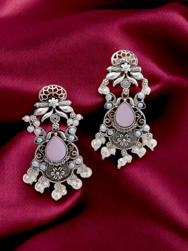 Trendy_Beautiful_Brass_Stone_Earring