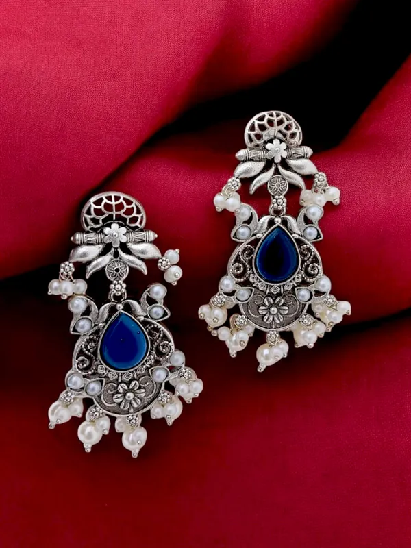 Trendy_Beautiful_Brass_Stone_Earring