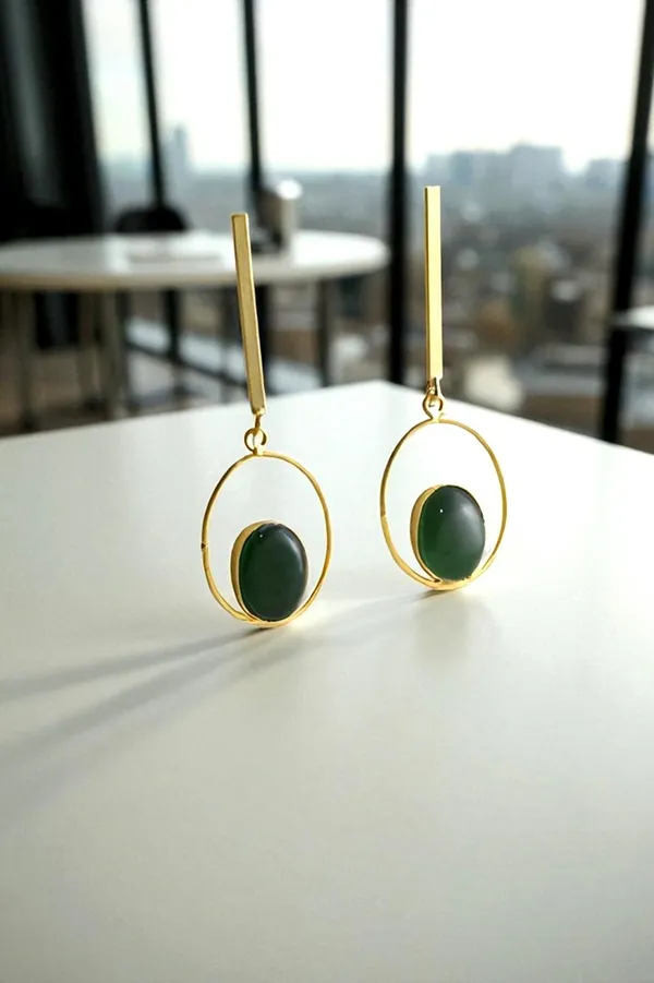 Trendy_Premium_Green_Stone_Based_Earring_for_Her