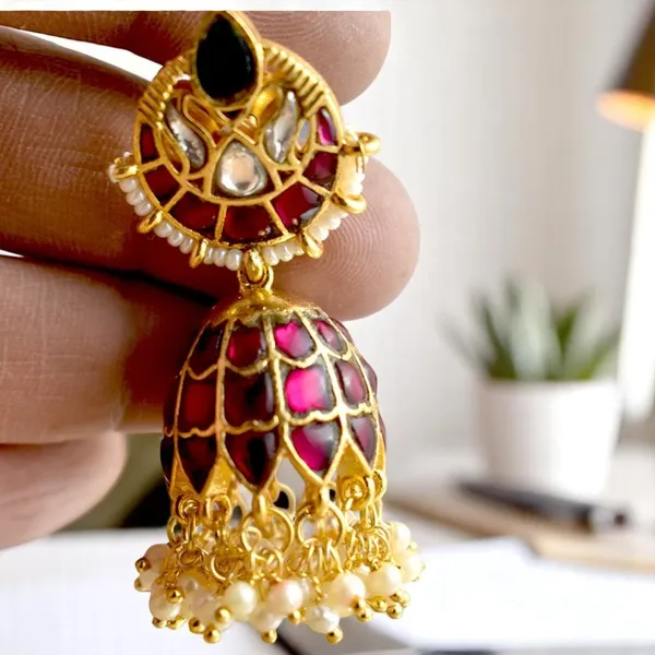Trendy_Premium_Hand_Made_Meena_Kari_Jhumki_Earring_for_Marriage_Season