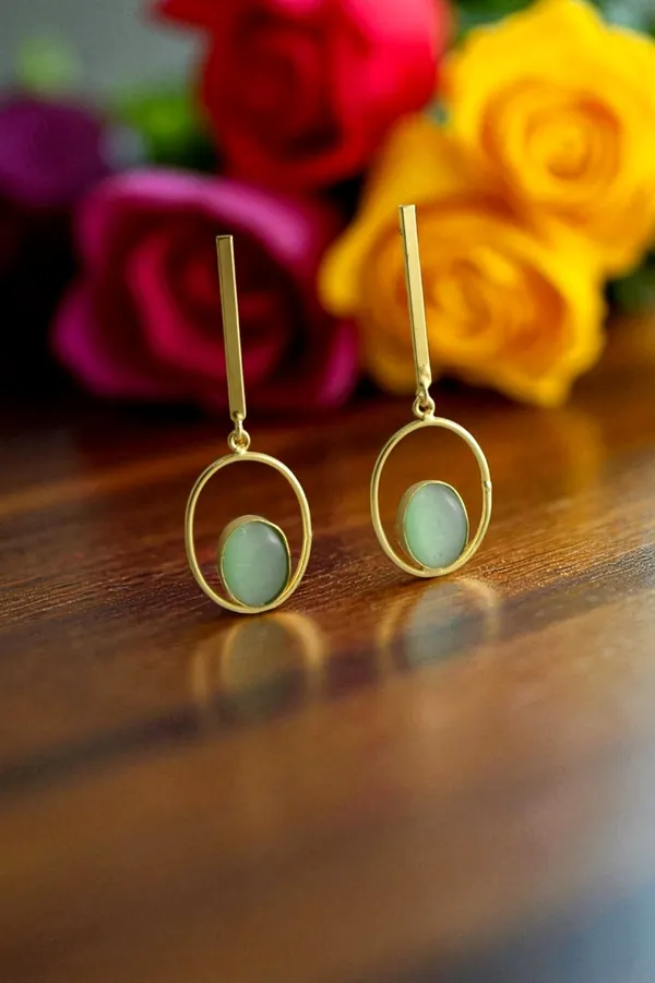 Trendy_Premium_Mint_Green_Stone_Based_Earring_for_Her