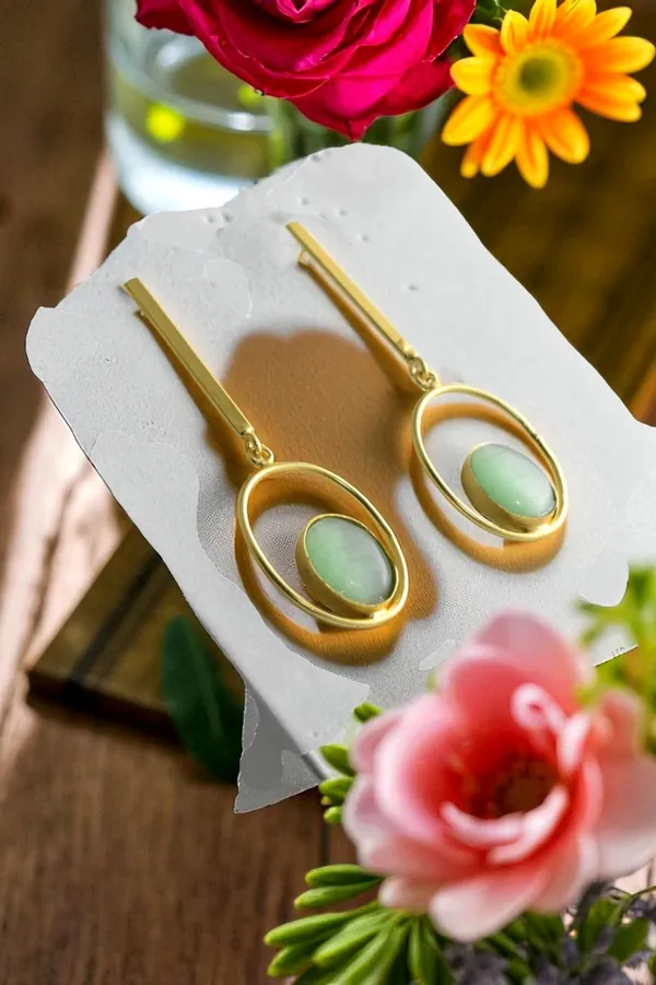 Trendy_Premium_Mint_Green_Stone_Based_Earring_for_Her