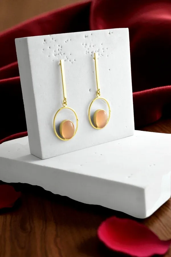 Trendy_Premium_Peach_Stone_Based_Earring_for_Her