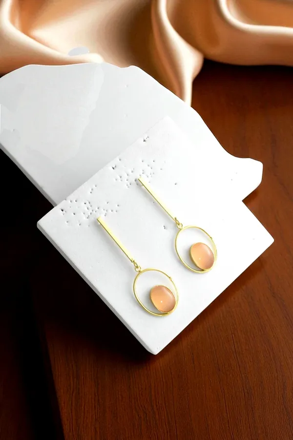 Trendy_Premium_Peach_Stone_Based_Earring_for_Her