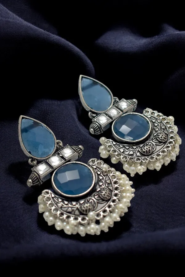 Unique_Blue_Stone_Earrings